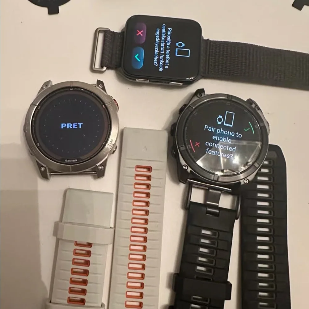 Apple Smartwatch with Black and Gray Band